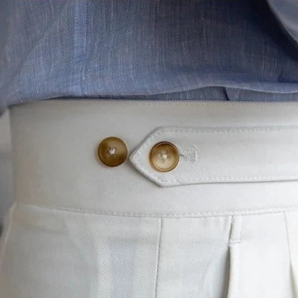 Couture - pantalon plissé avec double bouton