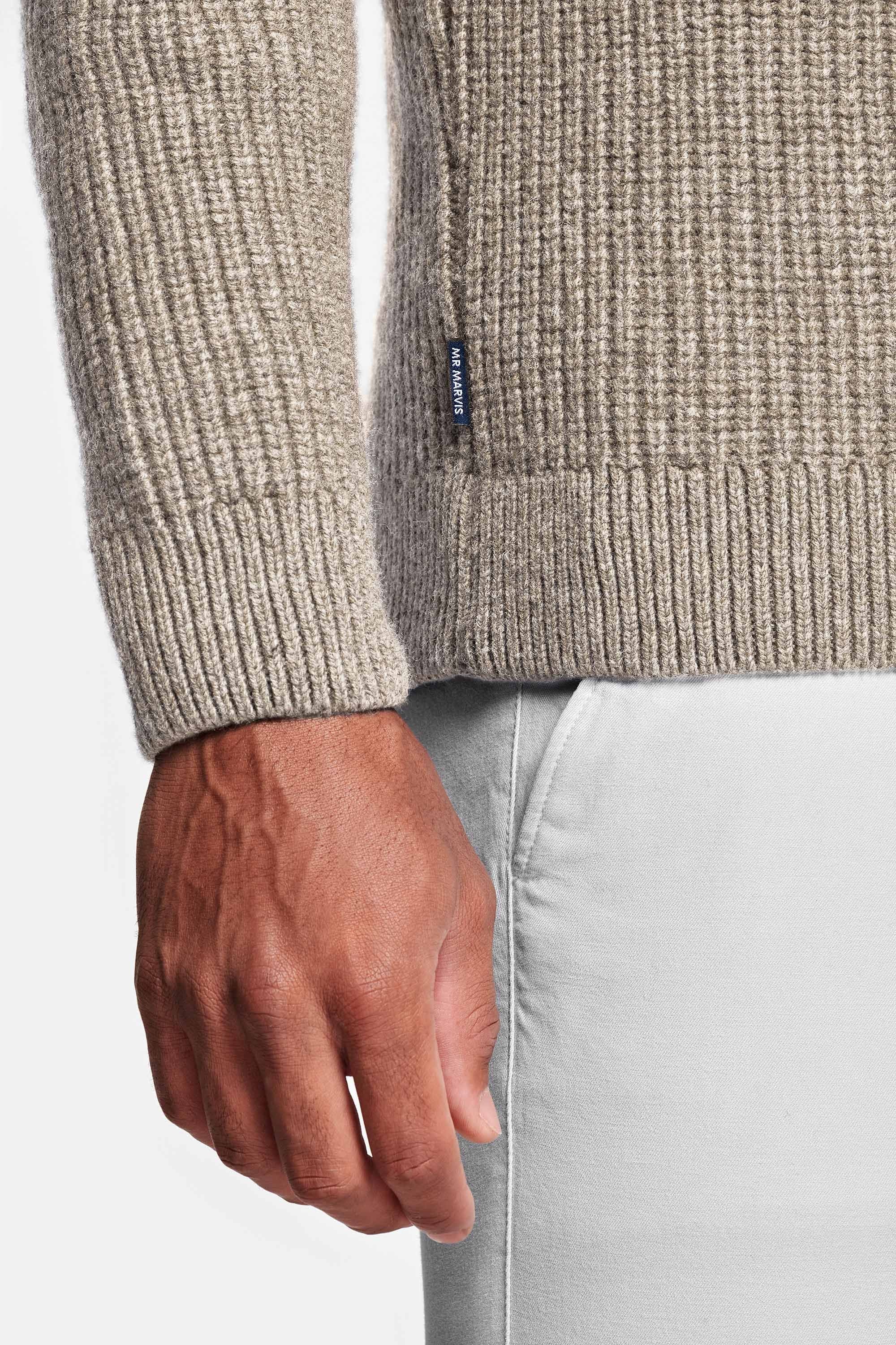 Pull en maille sable foncé