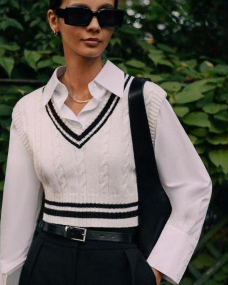 Gilet tricoté pour femme au look élégant