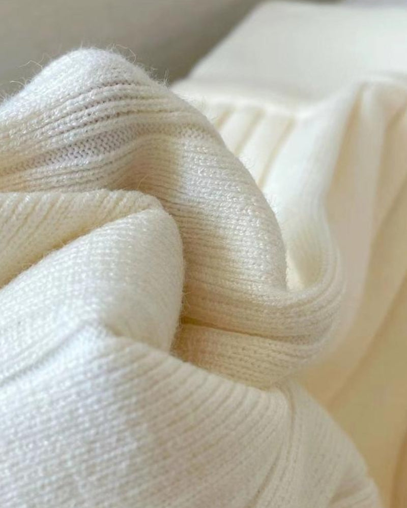 Jupe plissée en laine Oxford